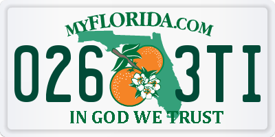FL license plate 0263TI