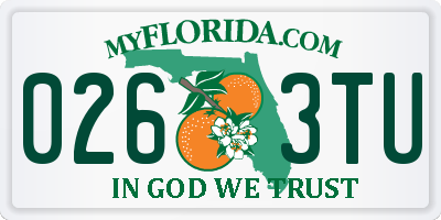 FL license plate 0263TU