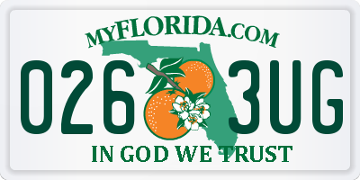 FL license plate 0263UG