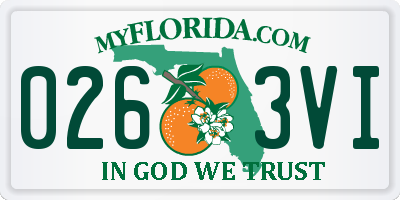 FL license plate 0263VI