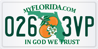 FL license plate 0263VP
