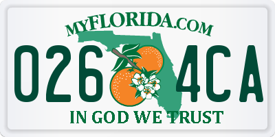 FL license plate 0264CA