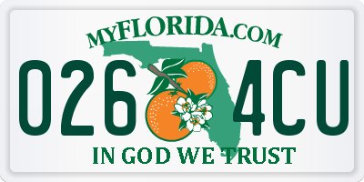 FL license plate 0264CU