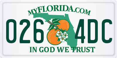 FL license plate 0264DC