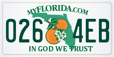 FL license plate 0264EB