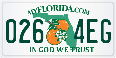 FL license plate 0264EG