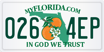FL license plate 0264EP