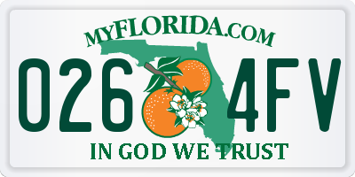 FL license plate 0264FV