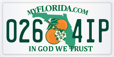 FL license plate 0264IP