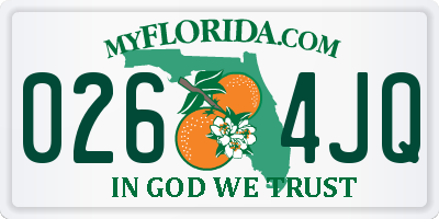 FL license plate 0264JQ