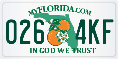 FL license plate 0264KF