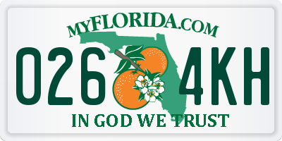 FL license plate 0264KH