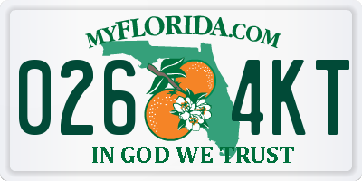 FL license plate 0264KT