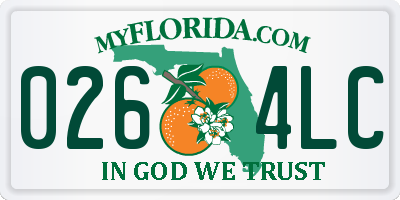 FL license plate 0264LC
