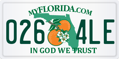 FL license plate 0264LE