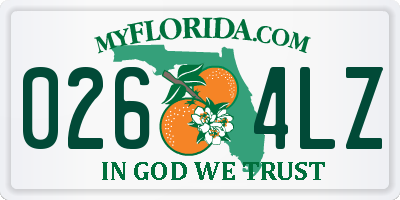 FL license plate 0264LZ