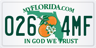 FL license plate 0264MF
