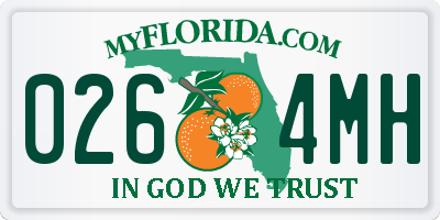 FL license plate 0264MH