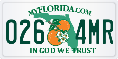 FL license plate 0264MR