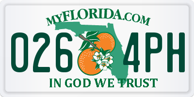 FL license plate 0264PH