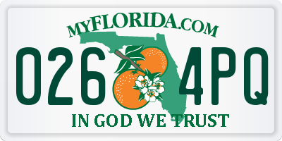 FL license plate 0264PQ