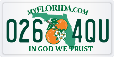 FL license plate 0264QU