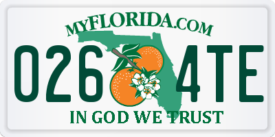 FL license plate 0264TE