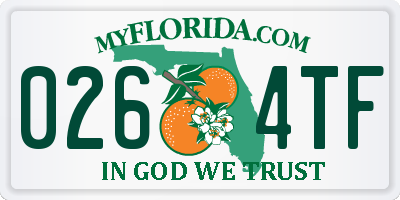 FL license plate 0264TF