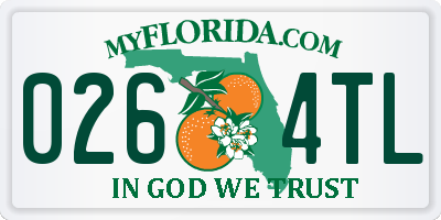 FL license plate 0264TL