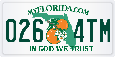 FL license plate 0264TM