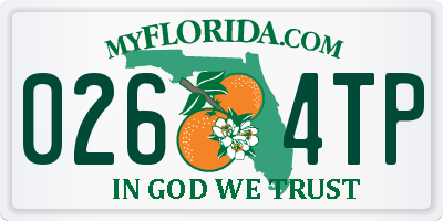 FL license plate 0264TP