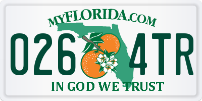 FL license plate 0264TR