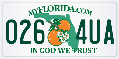 FL license plate 0264UA