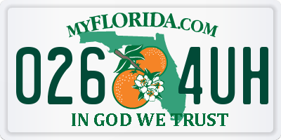 FL license plate 0264UH