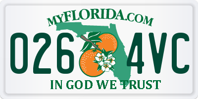 FL license plate 0264VC