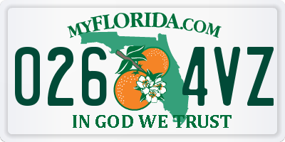 FL license plate 0264VZ