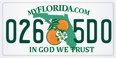 FL license plate 0265DO
