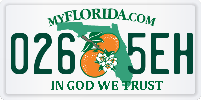 FL license plate 0265EH