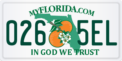FL license plate 0265EL