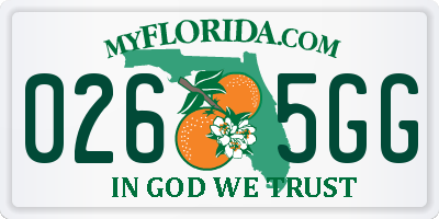 FL license plate 0265GG