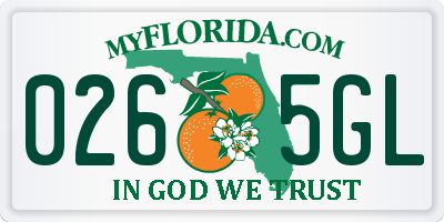 FL license plate 0265GL