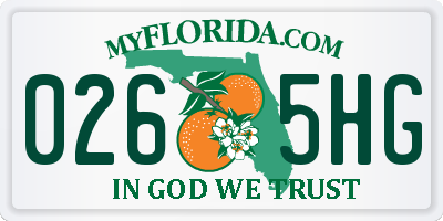 FL license plate 0265HG