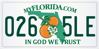 FL license plate 0265LE