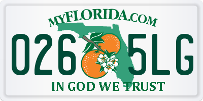 FL license plate 0265LG