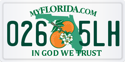 FL license plate 0265LH