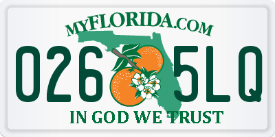 FL license plate 0265LQ