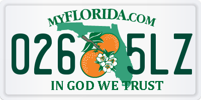 FL license plate 0265LZ