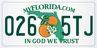 FL license plate 0265TJ