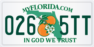 FL license plate 0265TT