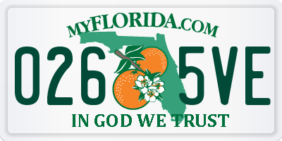 FL license plate 0265VE